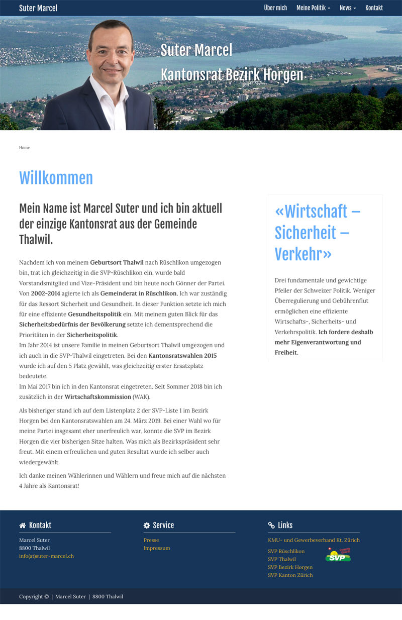 Website Kantonsrat Marcel Suter