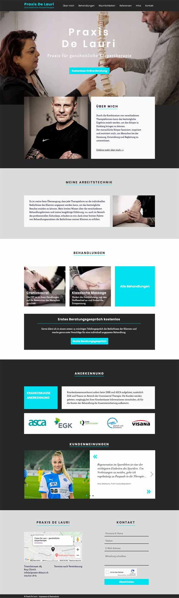 Website Praxis De Lauri